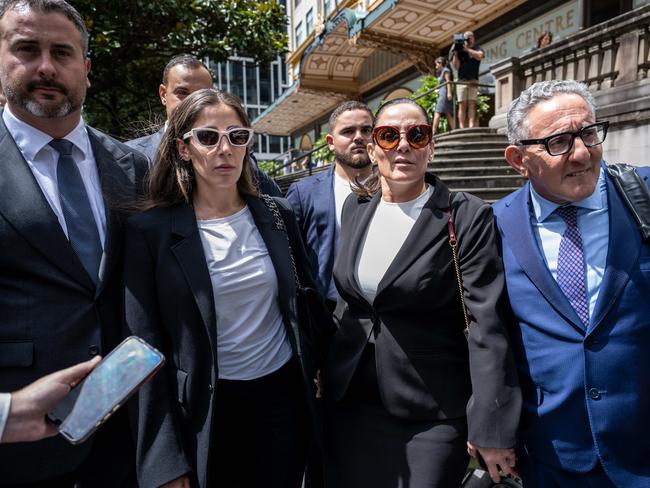 Nassif’s barrister Greg Stanton (far right), her mother, sister, brother-in-law and fiance all attended court today. Pictures: Darren Leigh Roberts