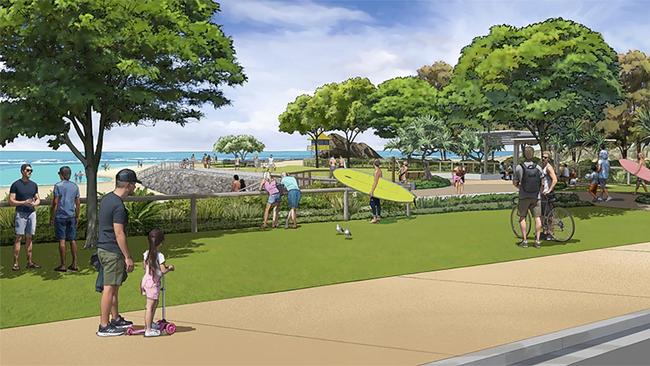Gold Coast City Council announce Currumbin Creek training wall and path upgrade. Photo: Supplied