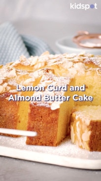 Lemon curd and almond butter cake