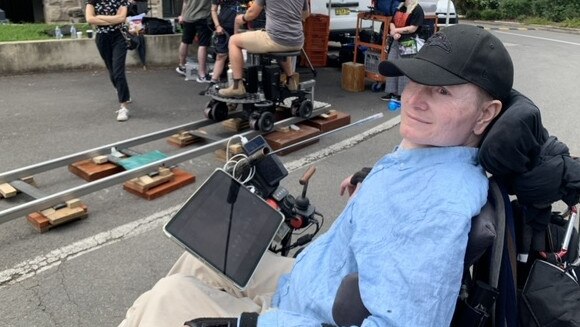 Greg Moran on set.