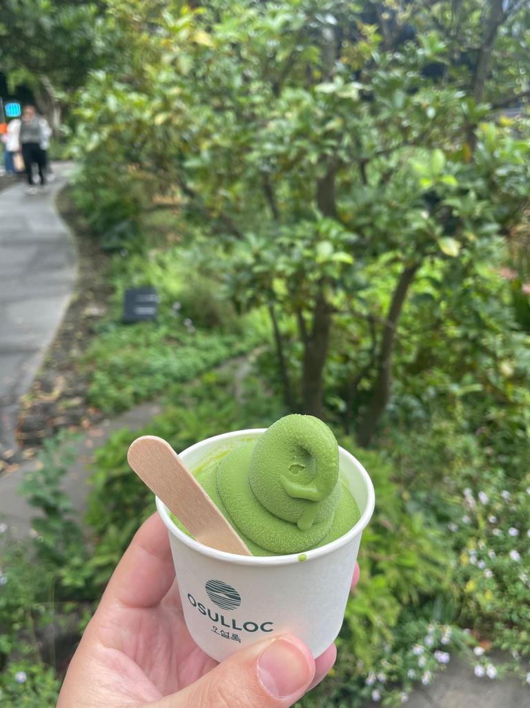 Some green tea ice cream at the tea museum.