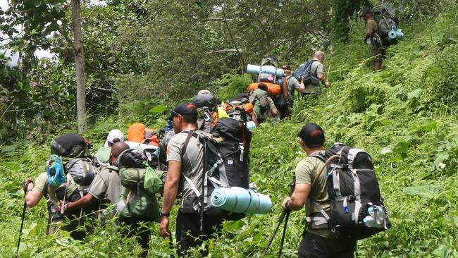 Trekkers on the Mates4Mates Kokoda trek in September 2014. Pic: Mike Bruce