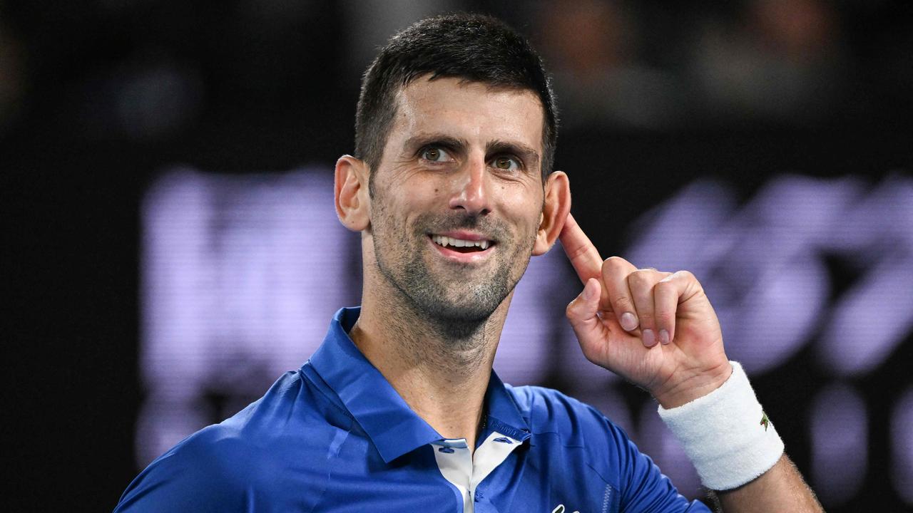 Serbia's Novak Djokovic had the crowd fired up.