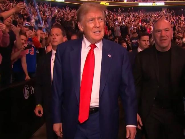 Donald Trump walks into UFC 302. Photo: Main Event.