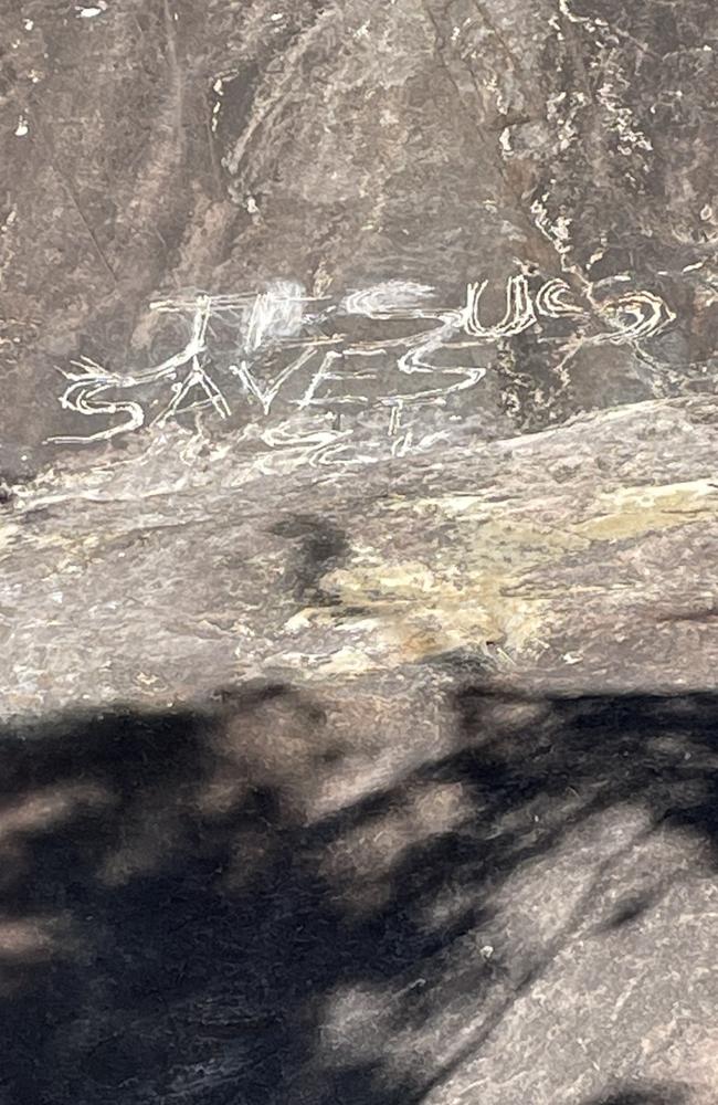 Queensland Parks and Wildlife Service rangers have revealed an act of environmental vandalism at Mt Beerwah. Photo: QPWS