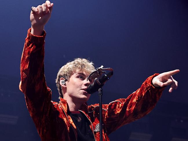 NEW YORK, NEW YORK - DECEMBER 13: The Kid LAROI performs on stage during iHeartRadio z100's Jingle Ball 2024 Presented By Capital One at Madison Square Garden on December 13, 2024 in New York City. (Photo by Theo Wargo/Getty Images for iHeartRadio)