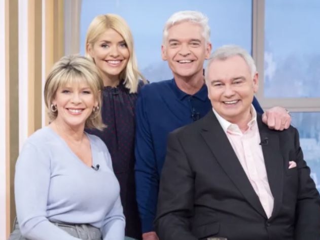 From left to right: This Morning hosts Ruth Langsford, Holly Willoughby, Phillip Schofield and Eamonn Holmes