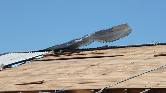 Wongawallan Drive recovers after the Xmas Storms. Another roof gone. Picture Glenn Hampson