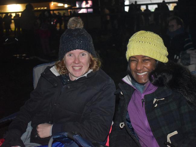 Rachael Willson and Chitra Sannum at the 2021 Killarney Bonfire Night.