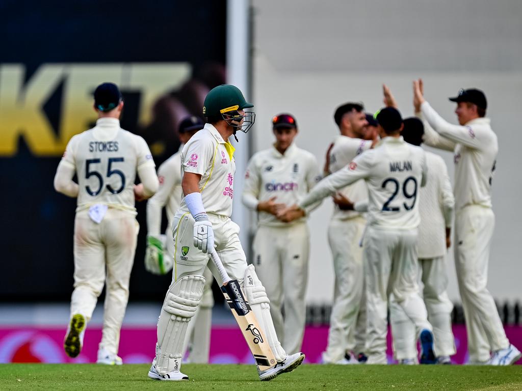 Harris walked for 76 after edging a catch to Joe Root. Picture: Getty Images