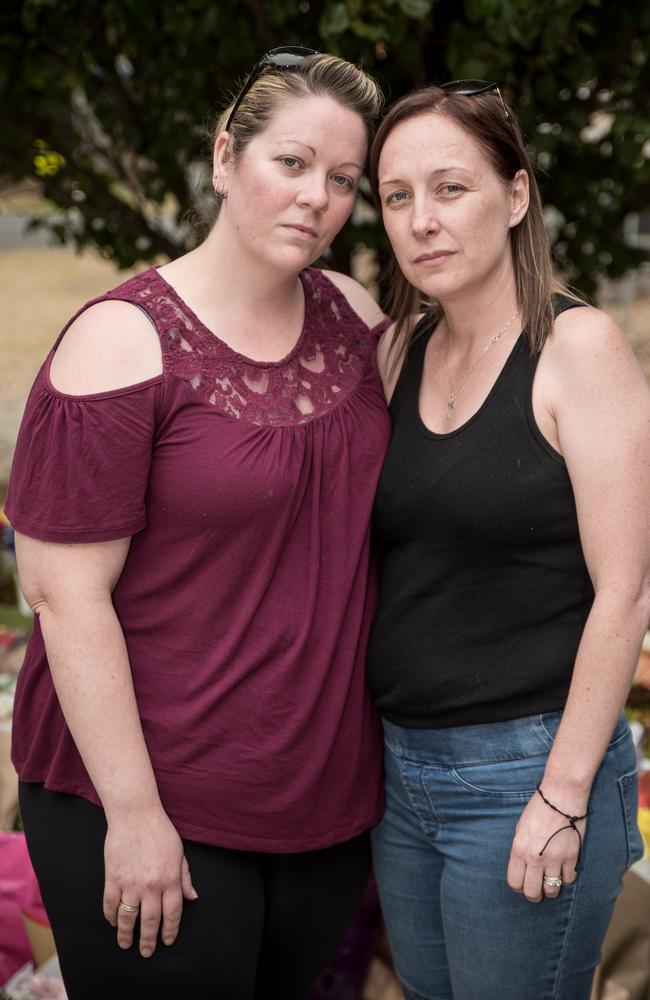 Jess Hayes (left) and Melissa O’Dwye lost their partners. Picture: Flavio Brancaleone