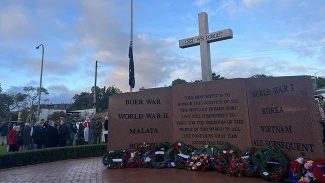 Wreaths were laid at Port Lincoln to commemorate those who served our country. Picture: Sam Telfer MP - Member for Flinders