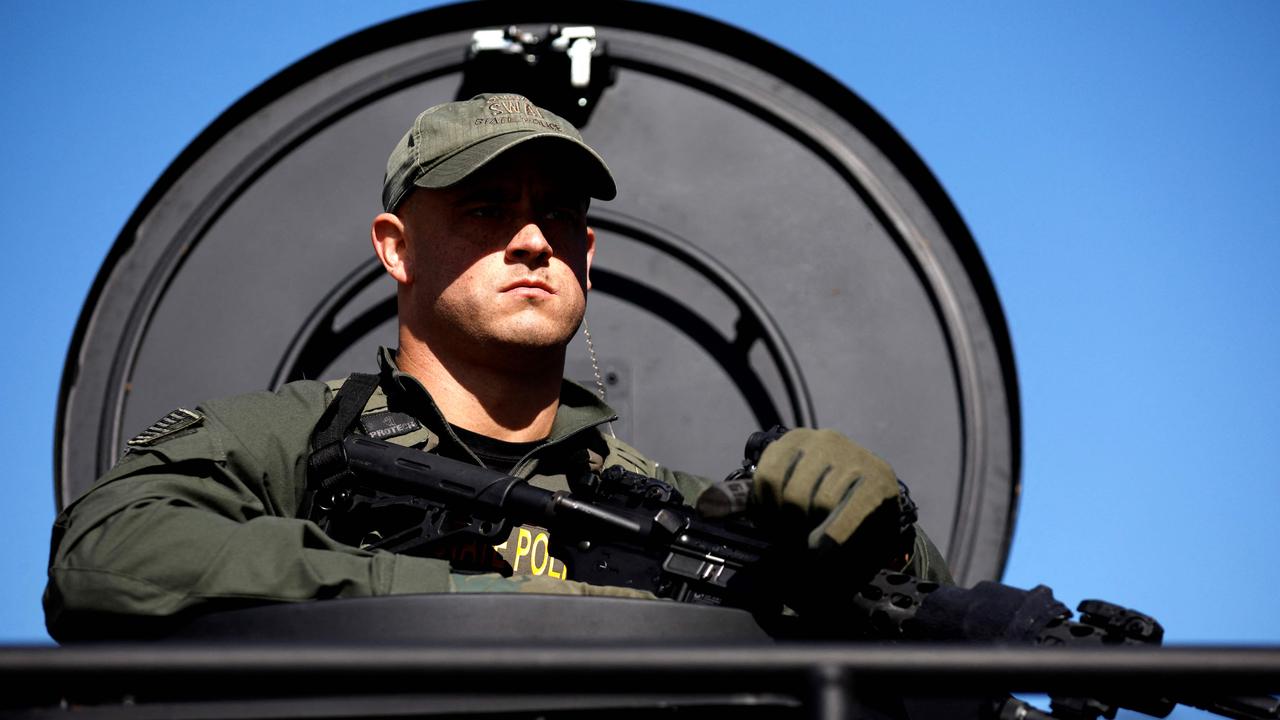 Special ops police patrolling outside Caesars Superdome ahead of the Allstate Sugar Bowl in New Orleans. Picture: Sean Gardner / Getty