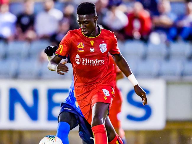 There were close to 400,000 views of a video on Facebook of Adelaide United young gun Mohamed Toure. Picture: Ken Carter