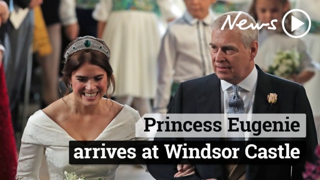 Princess Eugenie arrives at Windsor Castle