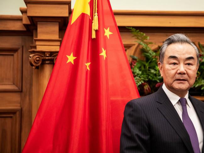 WELLINGTON, NEW ZEALAND - MARCH 18:  Chinese Foreign Minister Wang Yi arrives for a meeting with New Zealand Prime Minister Christopher Luxon (not pictured) in Parliament on March 18, 2024 in Wellington, New Zealand. Wang is on a brief tour of New Zealand at a time of escalating tensions in the South China Sea.  (Photo by Samuel Rillstone - Pool/Getty Images)