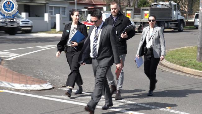 Detectives canvassed homes at Yagoona, Marayong and Granville after renewing an appeal for information into the Guildford double murder. Picture: NSW Police