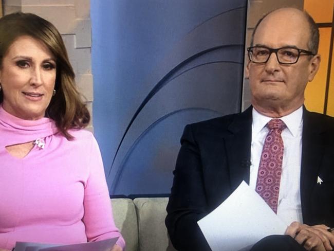 David Koch ‘Kochie’ announcing his retirement on Channel 7’s Sunrise this morning. Picture: Supplied