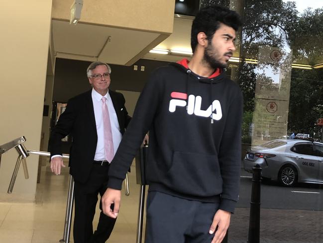 Avon Kanwal leaves Parramatta Local Court after being charged with using a carriage service (TikTok) to menace/harass/offend.