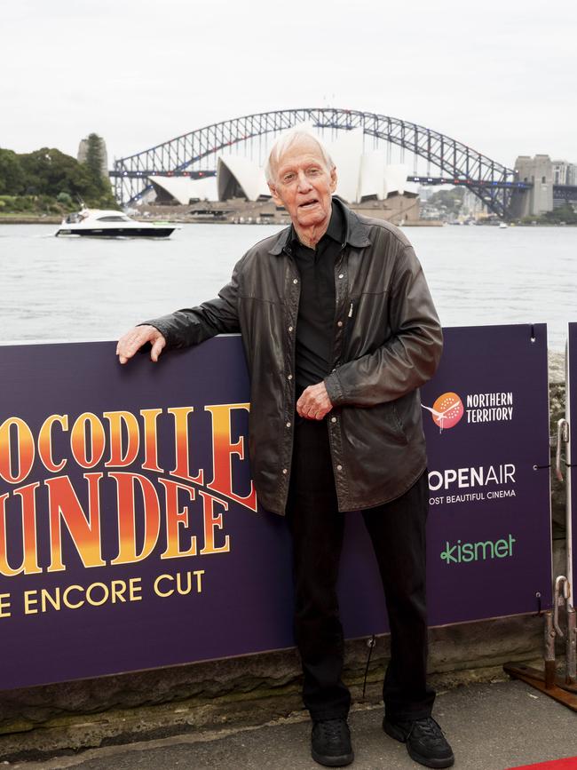 Paul Hogan walked the red carpet at the premiere of the 4K digital restoration of the film on Thursday evening. Picture: NewsWire / Monique Harmer