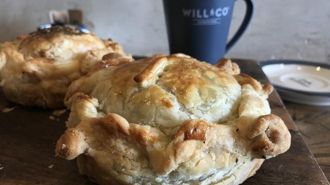 The pies on offer at the Stoneground Bakery.