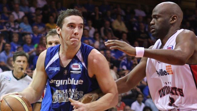 Adam Gibson with the Brisbane Bullets before the team folded in 2008. He is the only member of this year’s team who has previously played for the franchise.