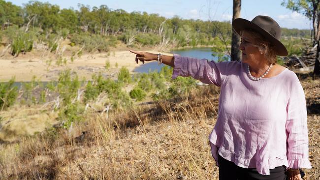 Michelle Landry surveying the site of Rookwood Weir.