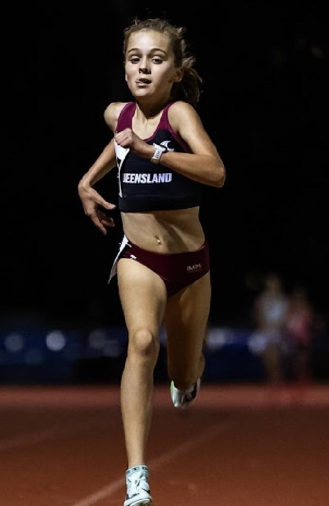 Sunshine Coast athletics talent Amelia Sheridan in action.