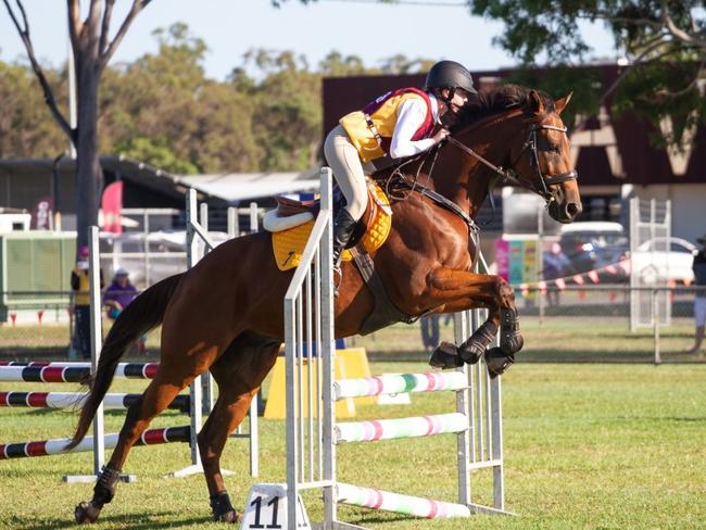 Miranda Weller and her horse Good Prince and at the PQC State Showjumping Championships.