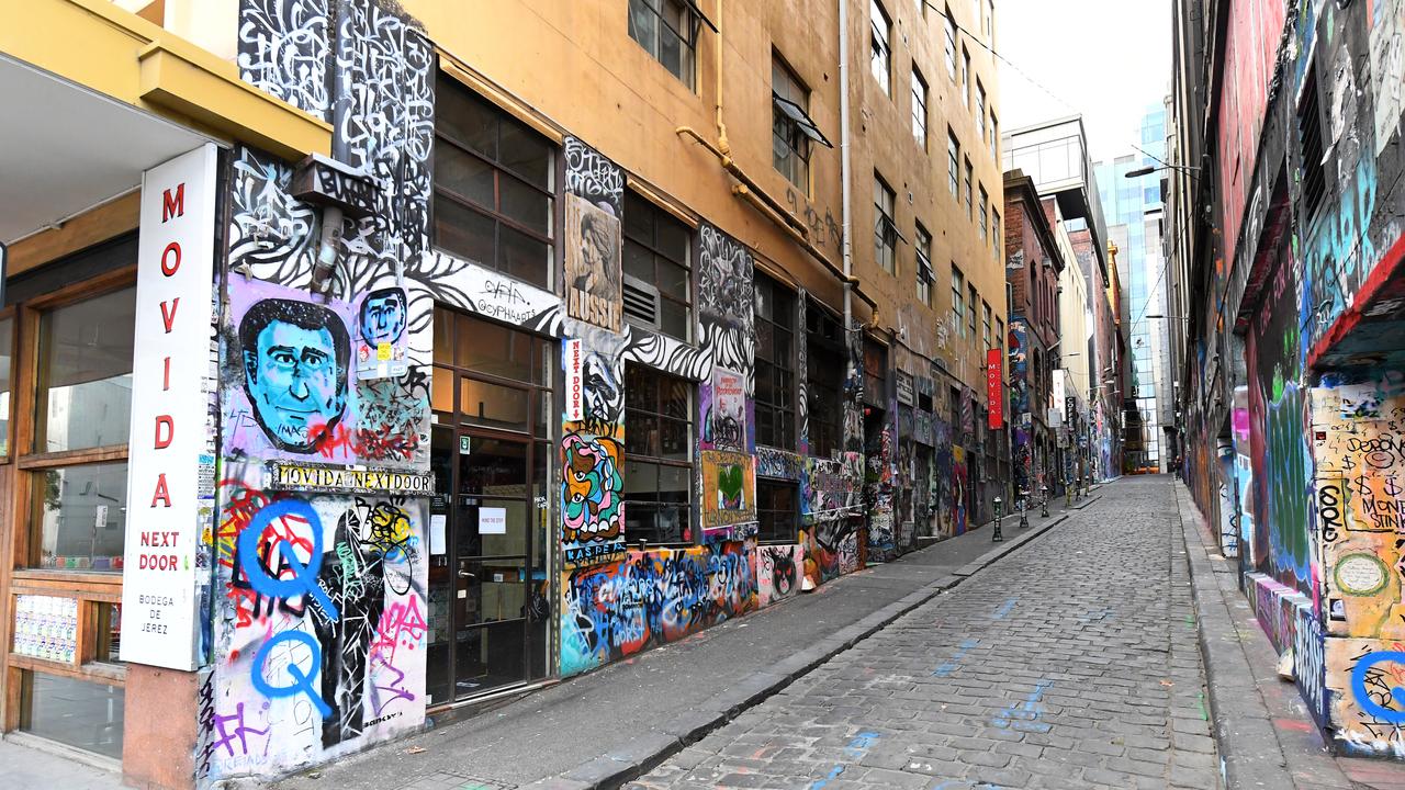 Central Melbourne has become a ghost town once again. Picture: James Ross/AAP