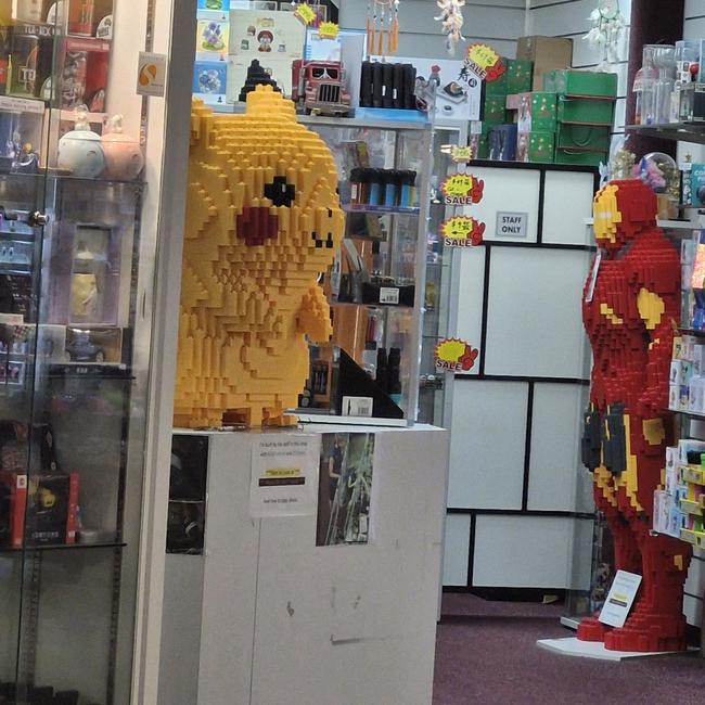 Pokemon and Iron Man displays in a tobacconist. Picture: Sisay Derso Mengesha