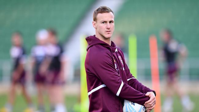 Daly Cherry-Evans watches on during training in Perth. Picture: AAP Image/Darren England