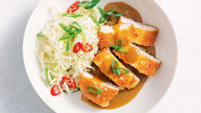 Chicken katsu curry is easy to make at home, see taste.com.au for recipe.