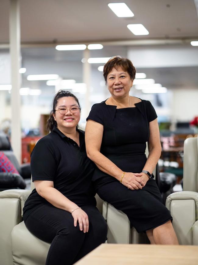 Jape Furnishings Superstore director Connie Jape with her daughter Samantha Lung. Picture: Supplied.