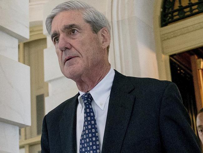 FILE - In this June 21, 2017 file photo, former FBI Director Robert Mueller, the special counsel probing Russian interference in the 2016 election, departs Capitol Hill following a closed door meeting in Washington. (AP Photo/Andrew Harnik, File)