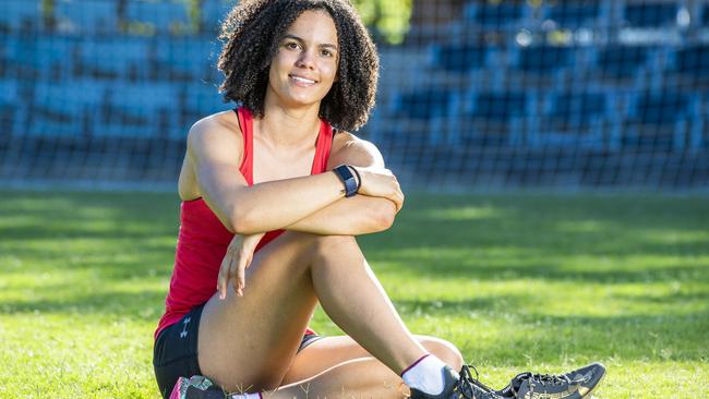 St Peters Lutheran College sprinter Torrie Lewis, Thursday, November 19, 2020 - Picture: Richard Walker