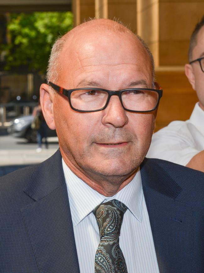 Former Magidstrate Bob Harrap arrives at the District Court. Picture: NCA NewsWire / Brenton Edwards