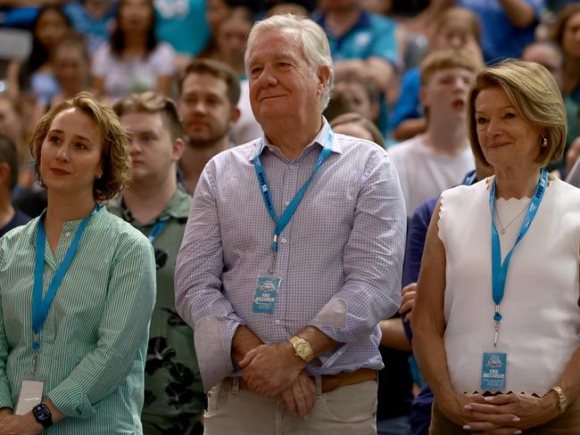 Gerry Ryan, owner of the Southside Flyers looks on after winning the WNBL Championship said he’d be prepared to invest in the league. Picture: Getty Images