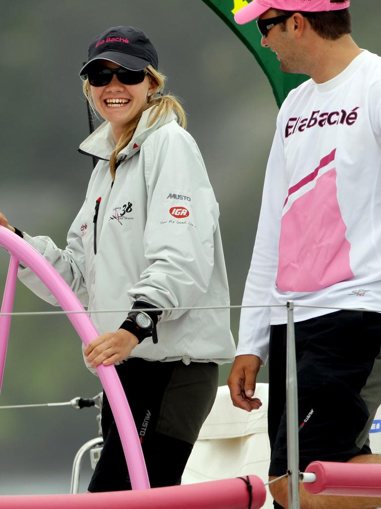 Jessica Watson and cam Dale in 2011.