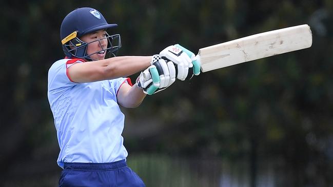 Patrick Xie for NSW Metro against Vic Country at the Cricket Australia U19 National Championships in Adelaide, Thursday 15 December, 2022. Picture: Cricket Australia