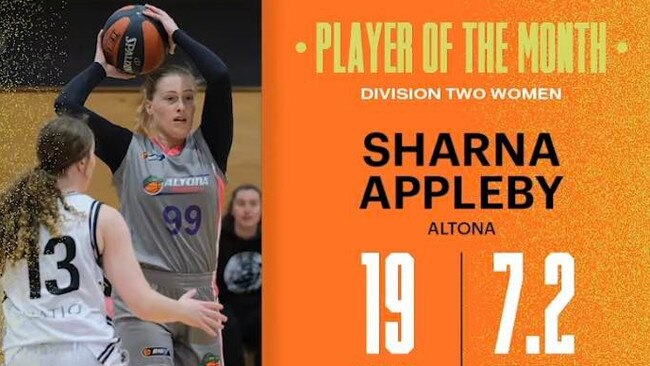 Sharna Appleby has been key in Altona's rise to the top. Photo: Facebook.