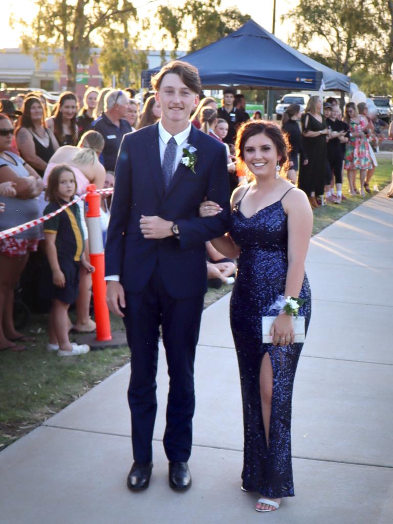 Chaz Cheatley and Chloe Ferguson. Oakey State High School formal. Photo Sean Federoff