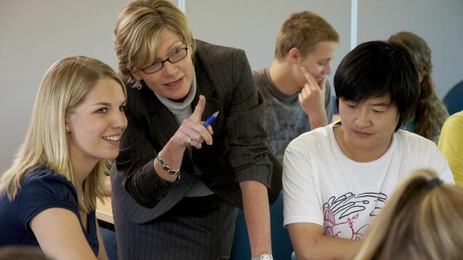 Students and their lecturer at Bond University.