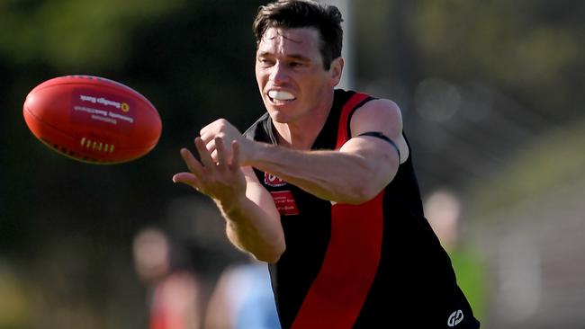 Pascoe Vale’s Liam Ogden starred in the midfield. Picture: Andy Brownbill