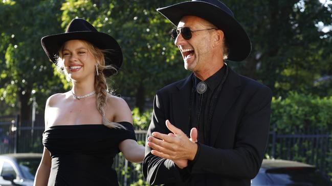 Justin Hemmes with pregnan Madeline Holtznagel. Picture: Jonathan Ng