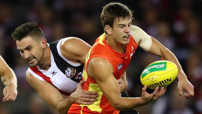 Expect former Crow Jarryd Lyons to continue his steady rise at the Suns. Picture: Scott Barbour/AFL Media/Getty Images