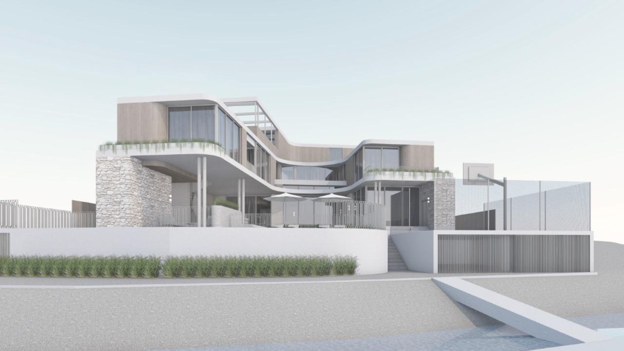 Artist impression of a mansion proposed for a site on Broadbeach Waters' Andrea Ave