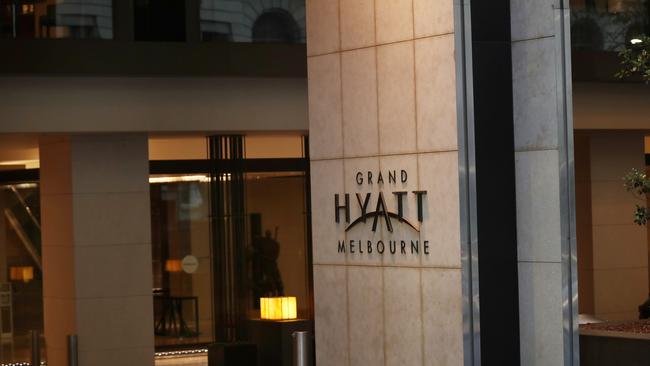 The man tested positive after working at The Grand Hyatt Hotel in Melbourne. Picture: David Crosling