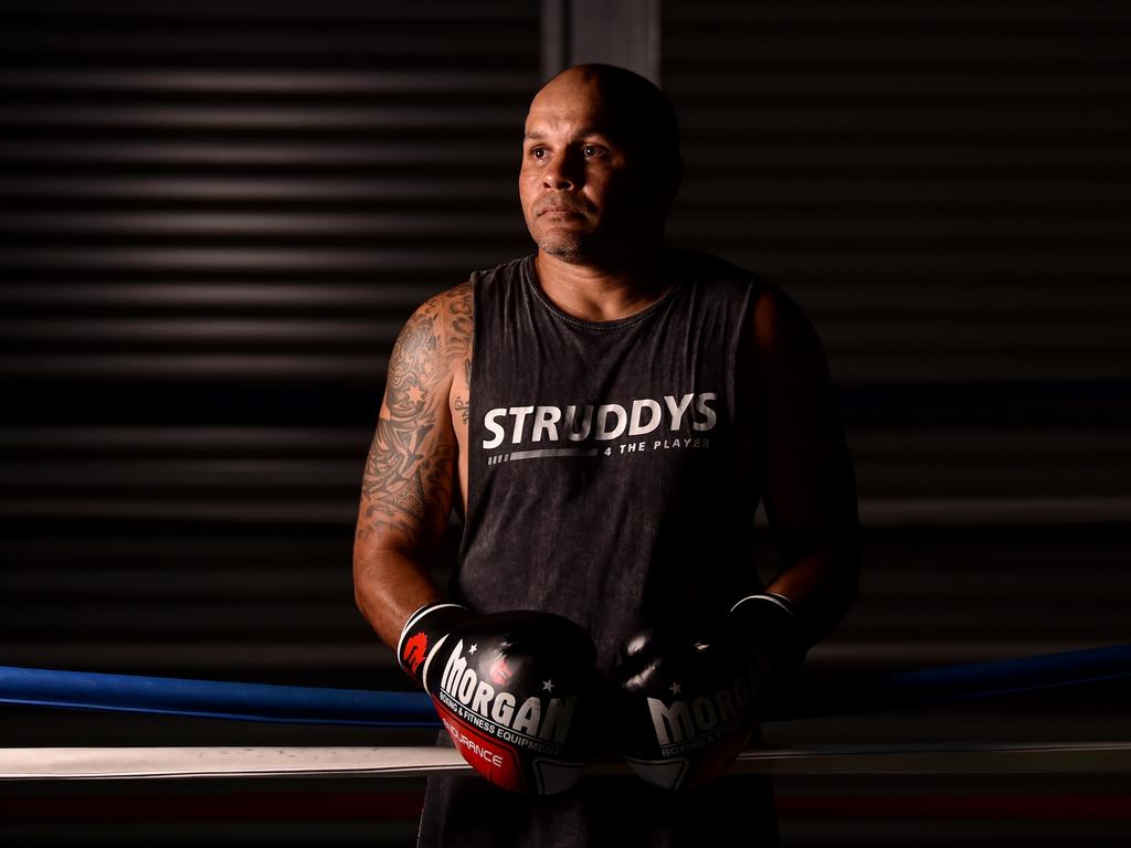 Bowen stepped between the ropes earlier this year as part of the NRL All Stars Boxing event in Townsville. Picture: Evan Morgan