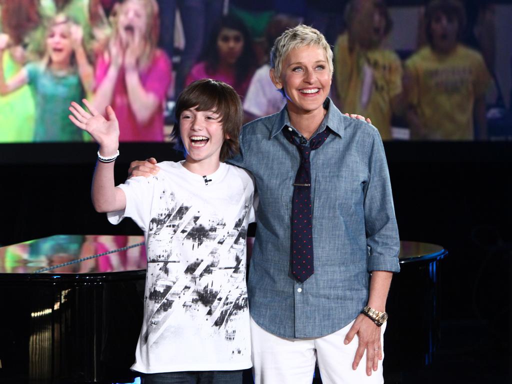 Ellen attempted to make a star of then 12-year-old Greyson Chance, who became a sensation on YouTube with his piano version of Lady Gaga's Paparazzi. Picture: Warner Bros., Michael Rozman